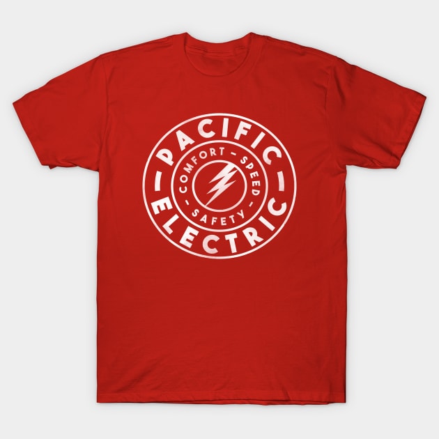 Pacific Electric Railway Outline T-Shirt by plasticknivespress